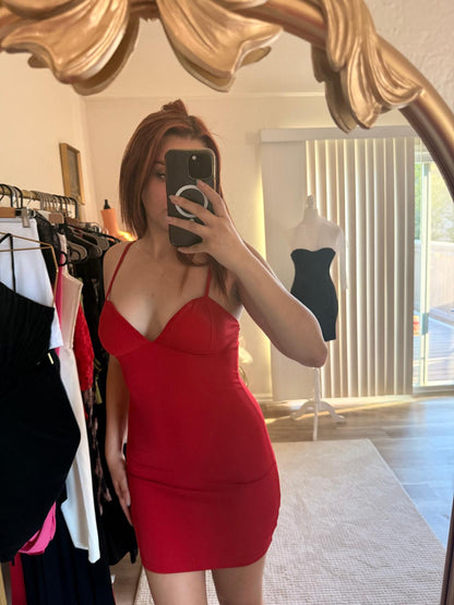 Red Bodycon Mini Dress