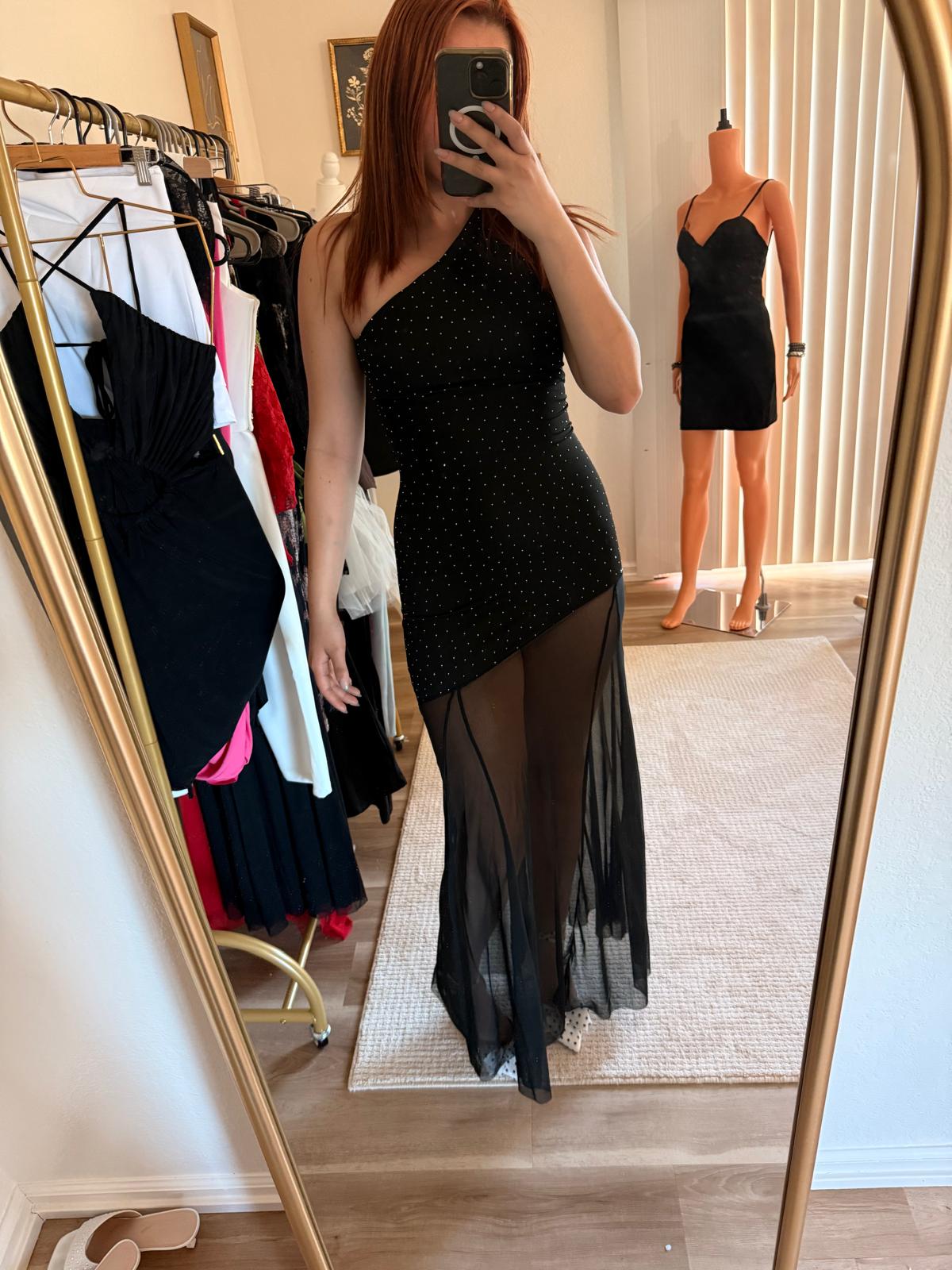 Crystal One Shoulder Maxi Dress