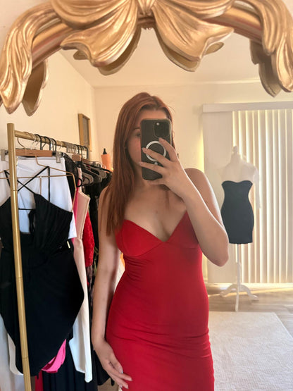 Red Bodycon Mini Dress
