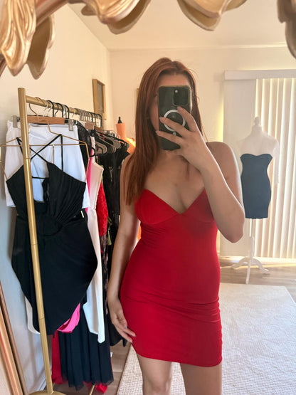 Red Bodycon Mini Dress