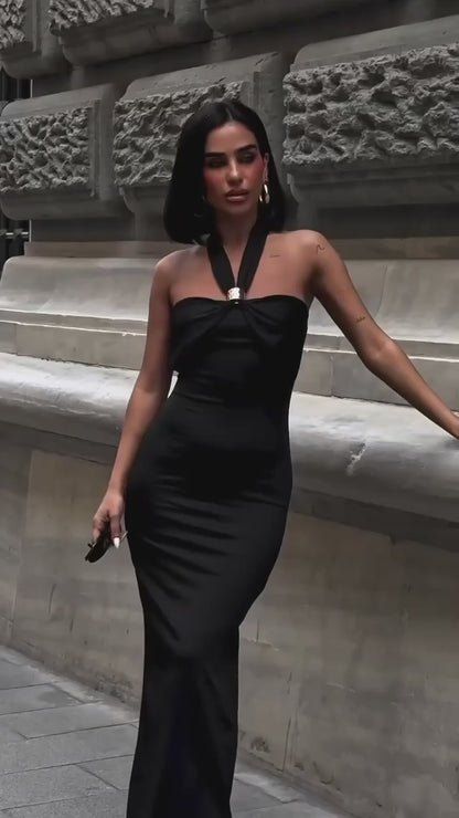 Halter Neck Maxi Dress